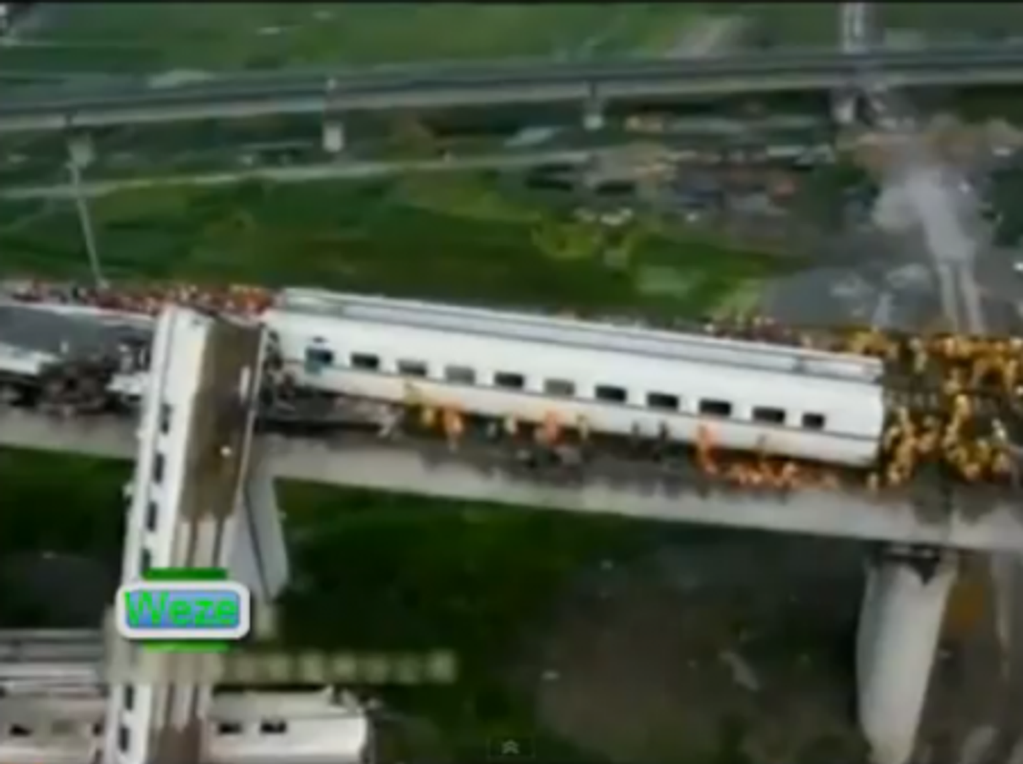 Video image of crash