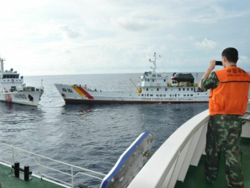 Vietnam marine surveillance ship attempts to intrude a Chinese company's work zone and ram with China Coast Guard ship in South China Sea