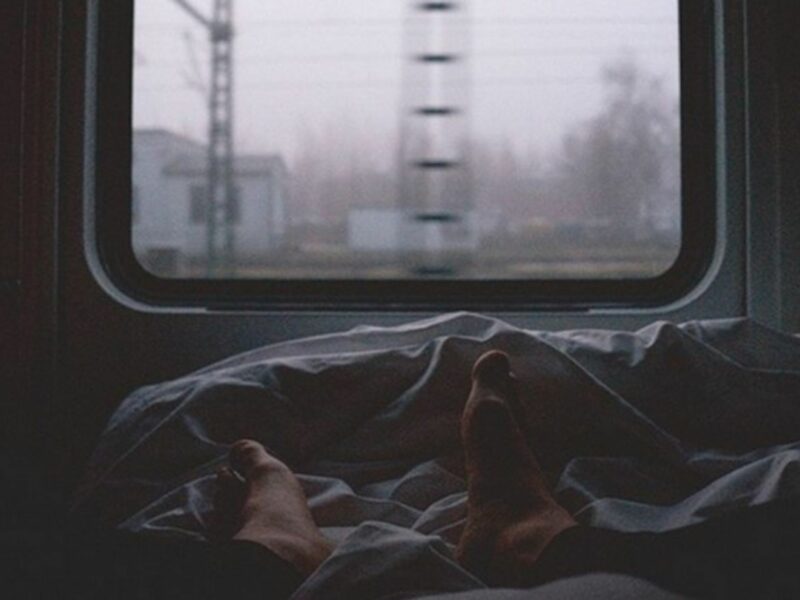 View from a 'Nightjet' train sleeper cab