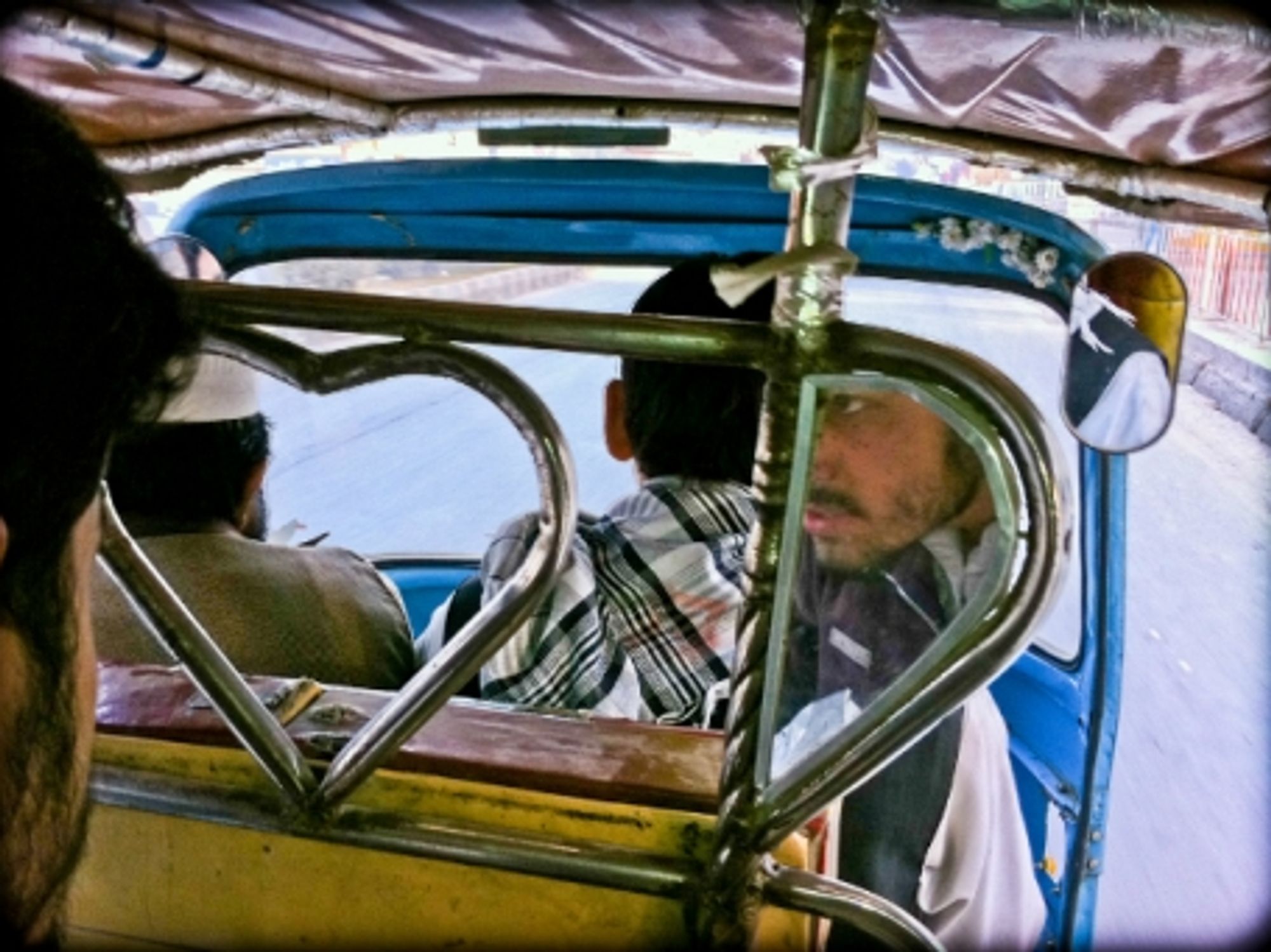View from inside a tuk-tuk in Jalalabad, Afghanistan