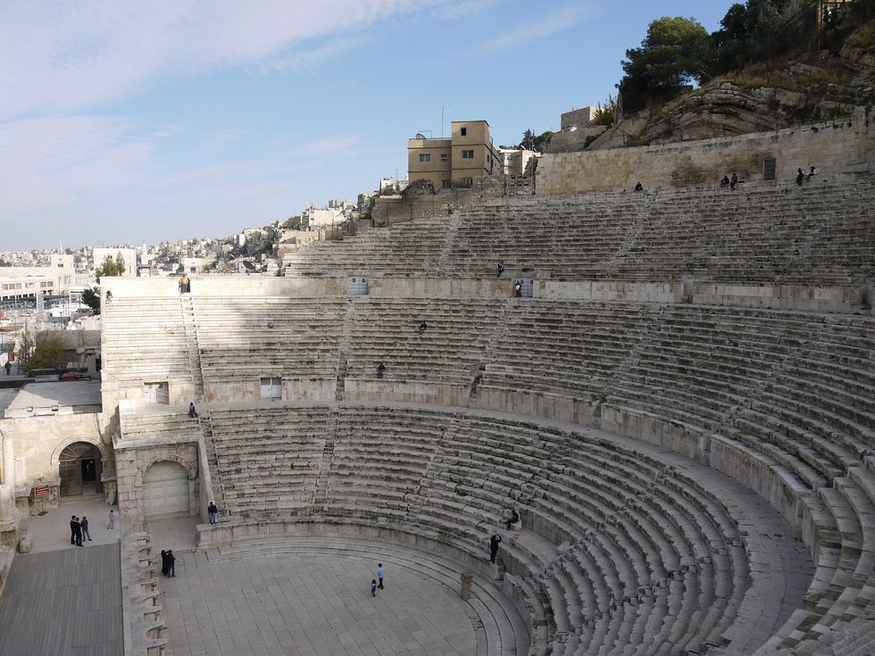 View of the Roman theater from thhe second row.