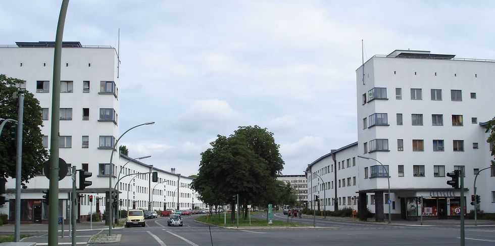 View of "Weiße Stadt" Housing Estate in Berlin-Reinickendorf.