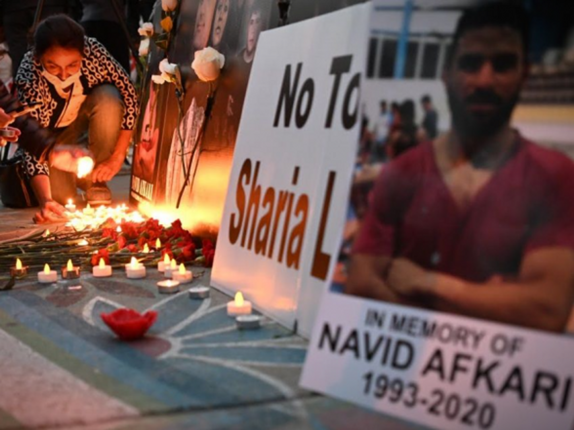 Vigil held after the execution of Navid Afkari on Sept. 14