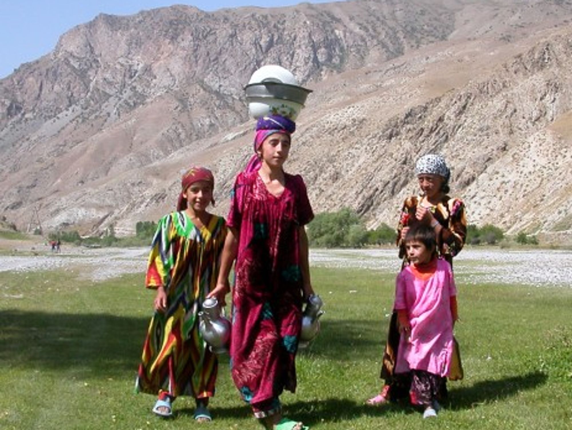 Villagers in Tajikistan's Fann Mountains