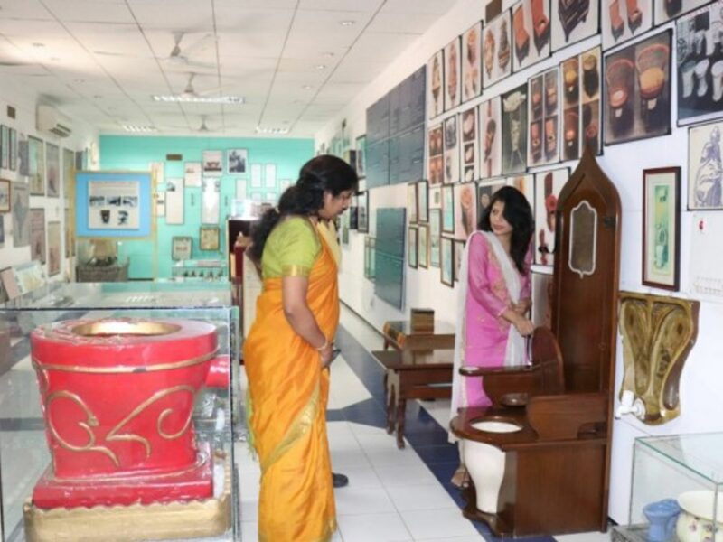 Visitors at the Sulabh Campus on May 19, 2018.