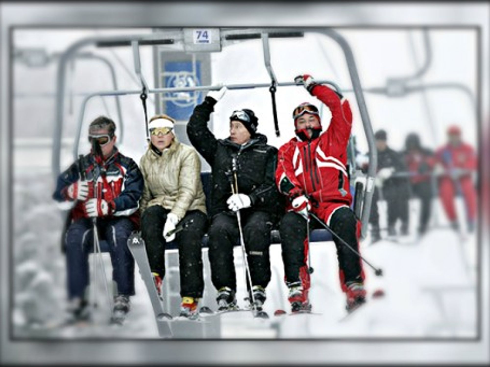 Vladimir Putin at the Krasnaya Polyana ski resort