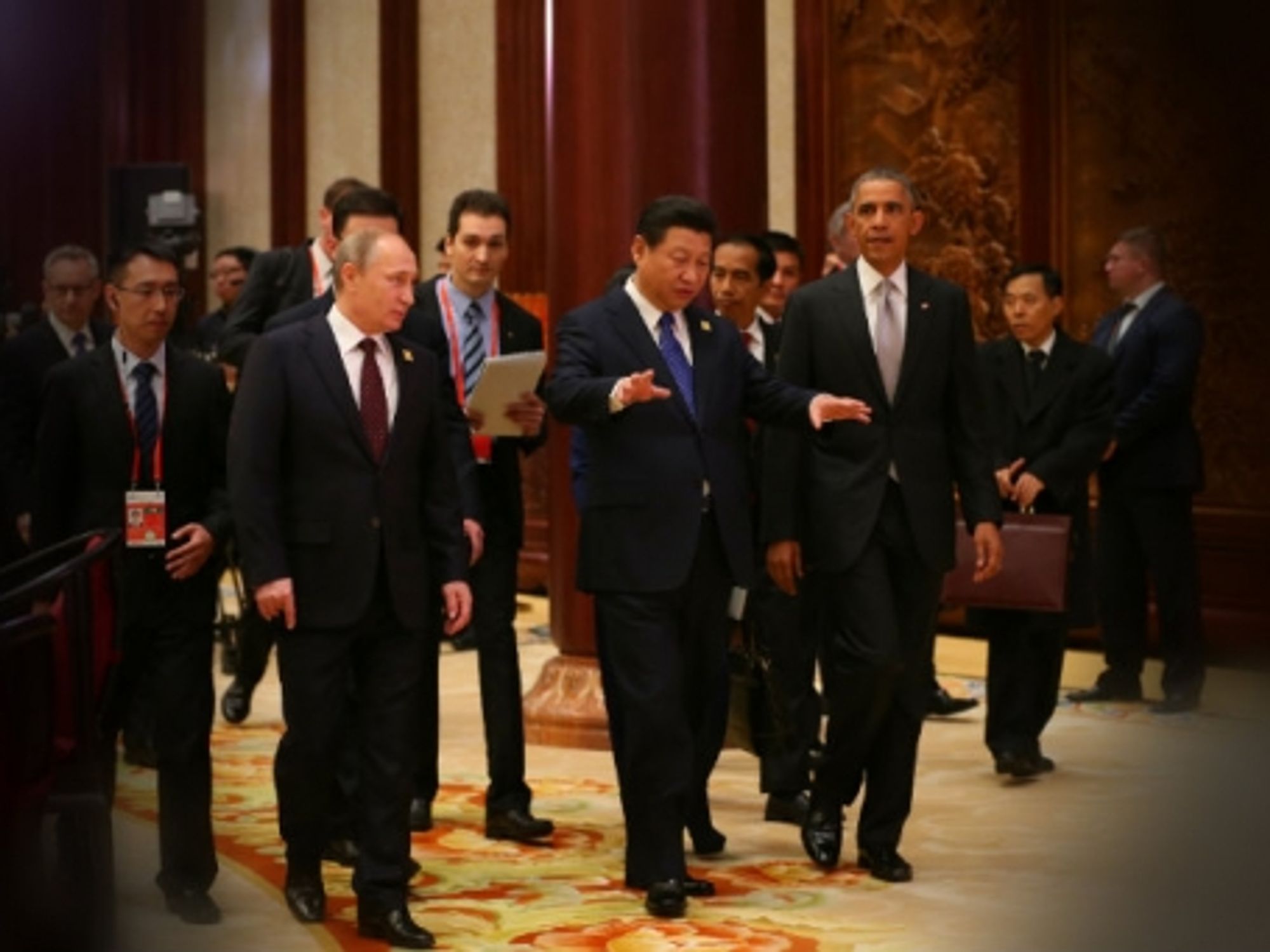 Vladimir Putin, Xi Jinping, Barack Obama in 2014