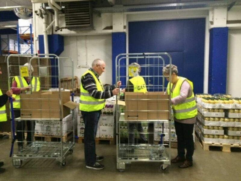 Volunteers at a Danish market that seeks to eliminate food waste