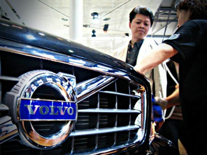 Volvo vehicle at an auto show in Shanghai