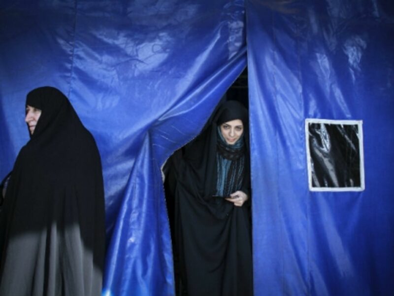 Voting day in Qom, Iran