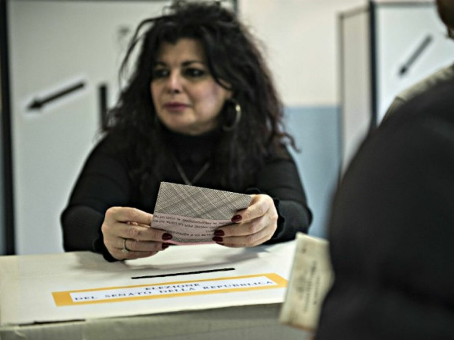 Voting in Turin, Italy on Sunday