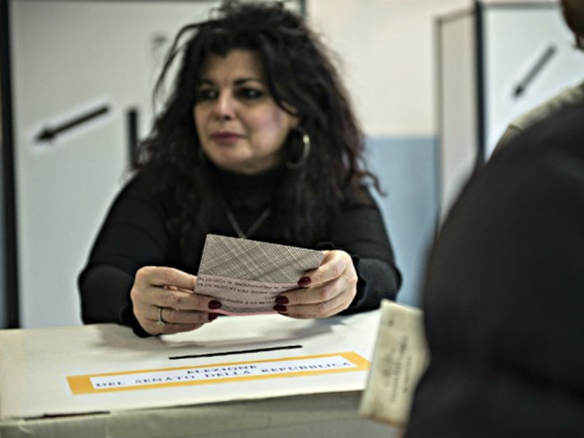 Voting in Turin, Italy on Sunday