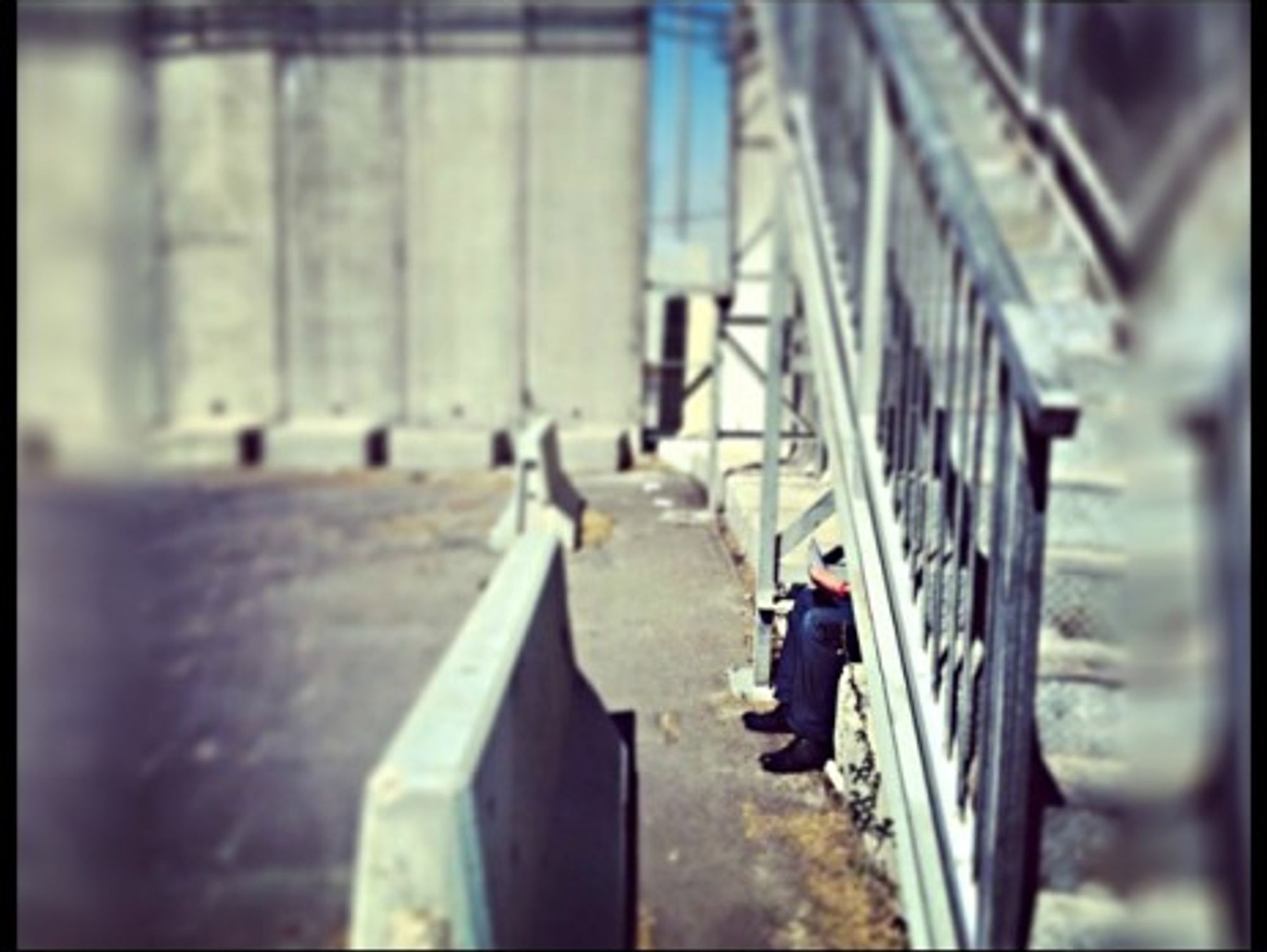 Waiting at the Kerem Shalom crossing in Israel