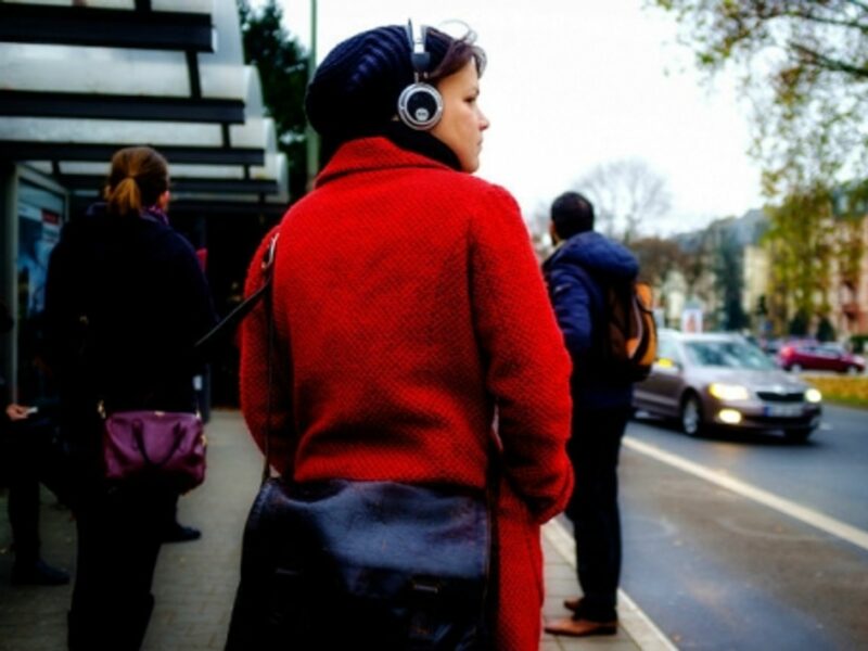 Waiting for the bus in Frankfurt
