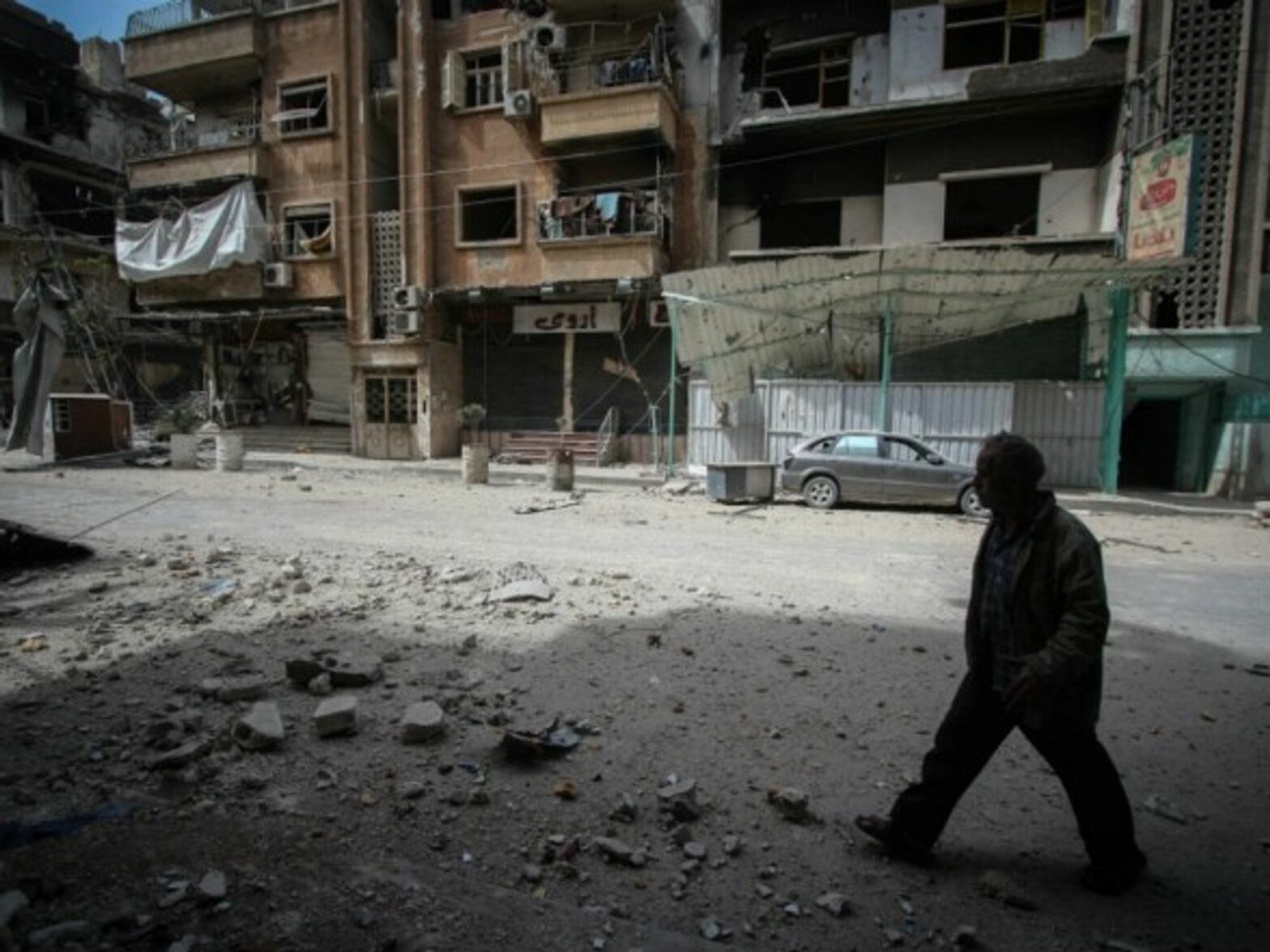Walking in Douma, Syria