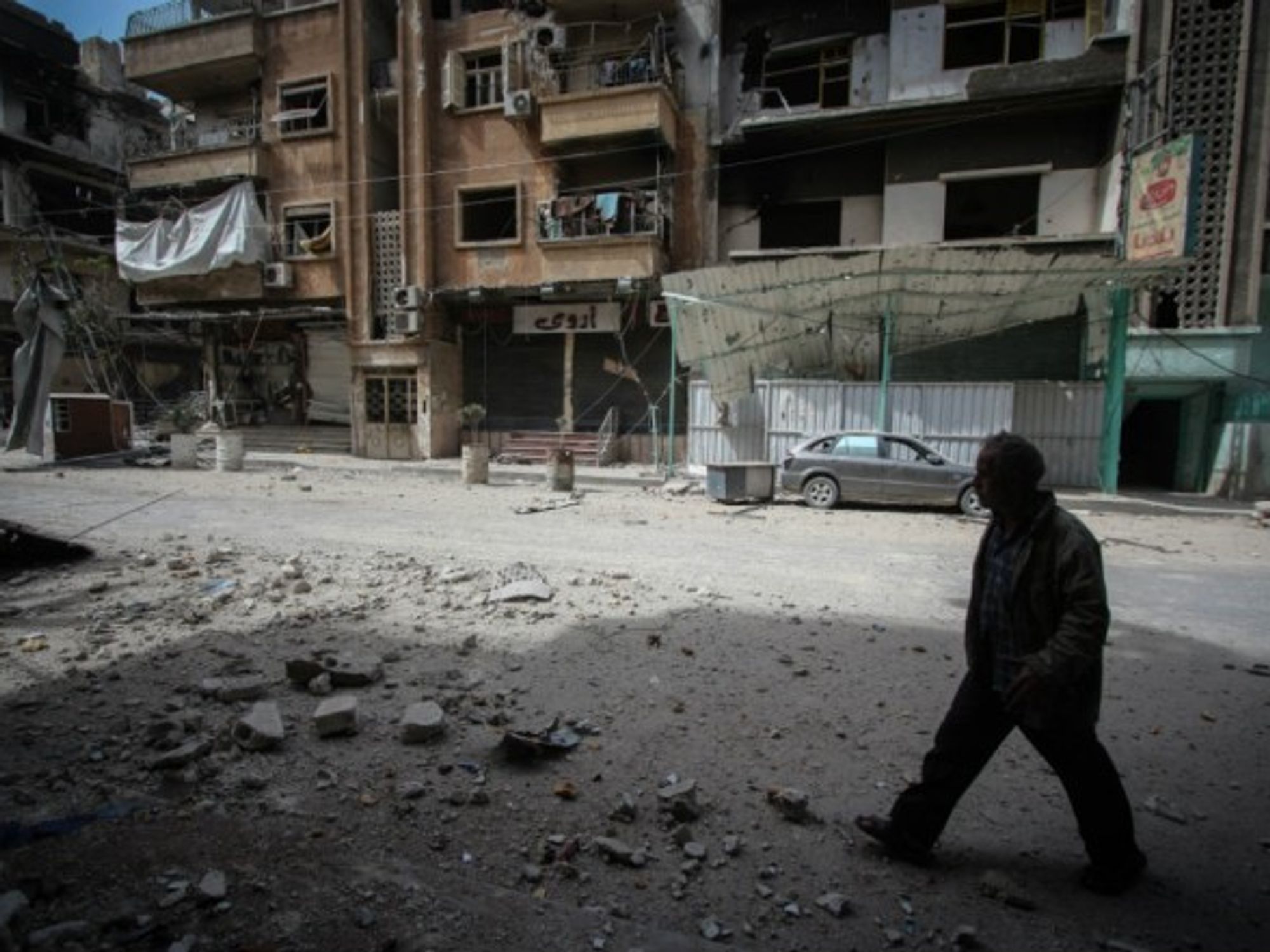 Walking in Douma, Syria