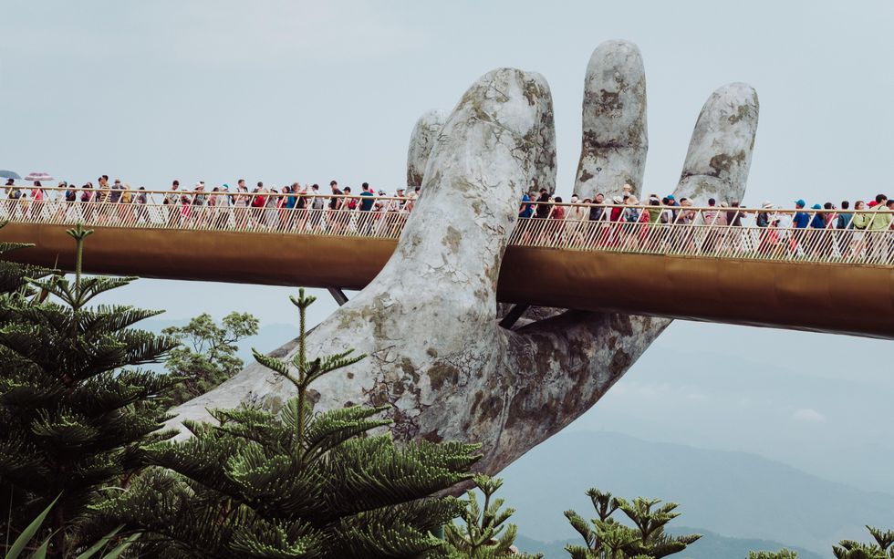 Walking on Vietnam's Golden Bridge