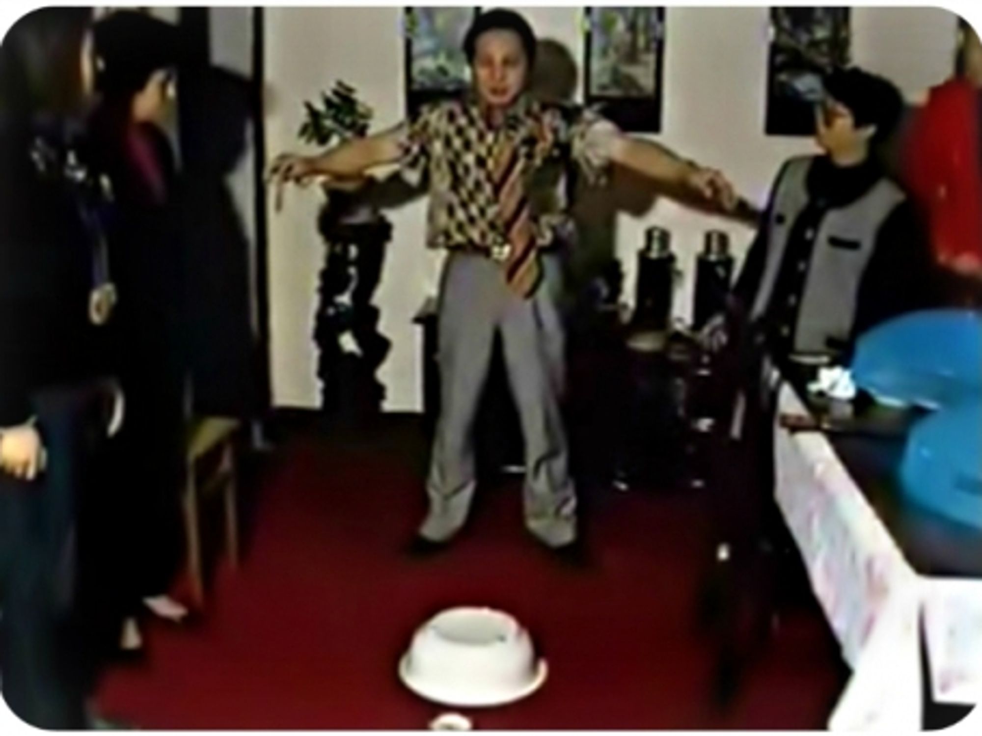 Wang Lin concentrating before one of his famous tricks