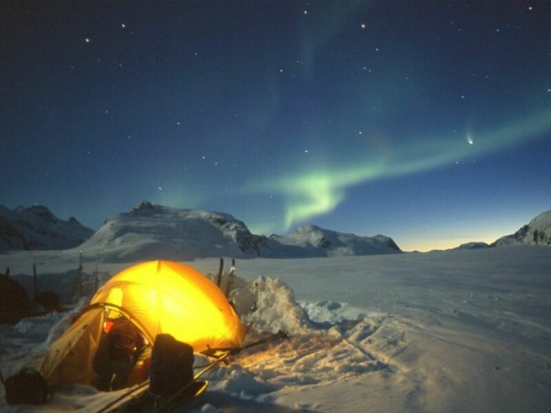 Watching Northern Lights in Greenland