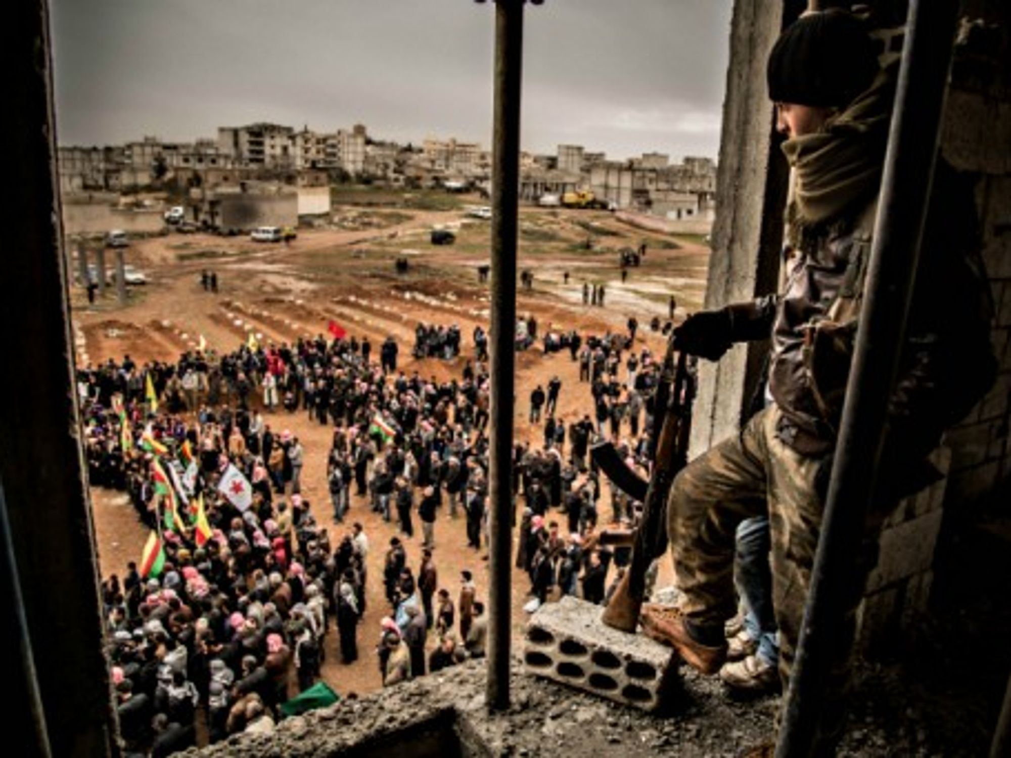 Watching over Kobane, Syria, on Feb. 15