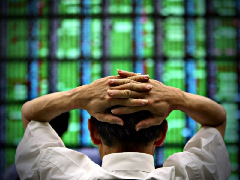 Watching share prices in Seoul