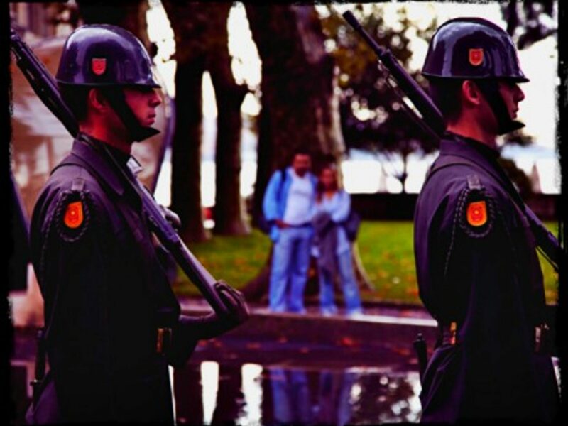 Watching soldiers in Istanbul