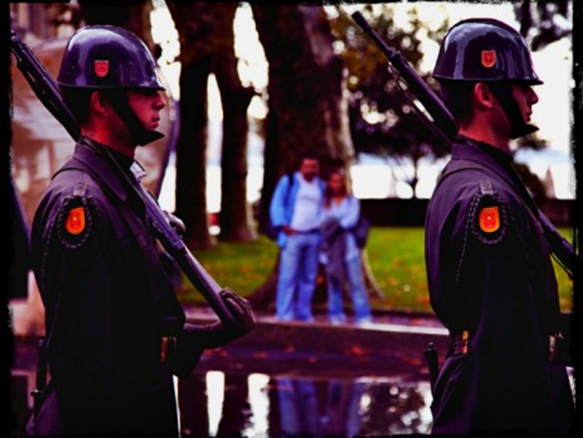 Watching soldiers in Istanbul