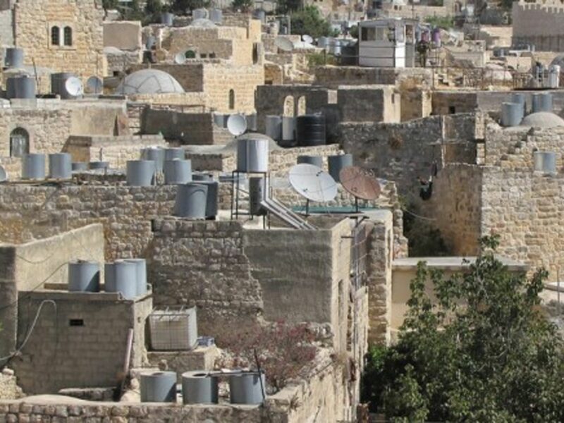 Water tanks on Palestinian homes (Alan Mayers)