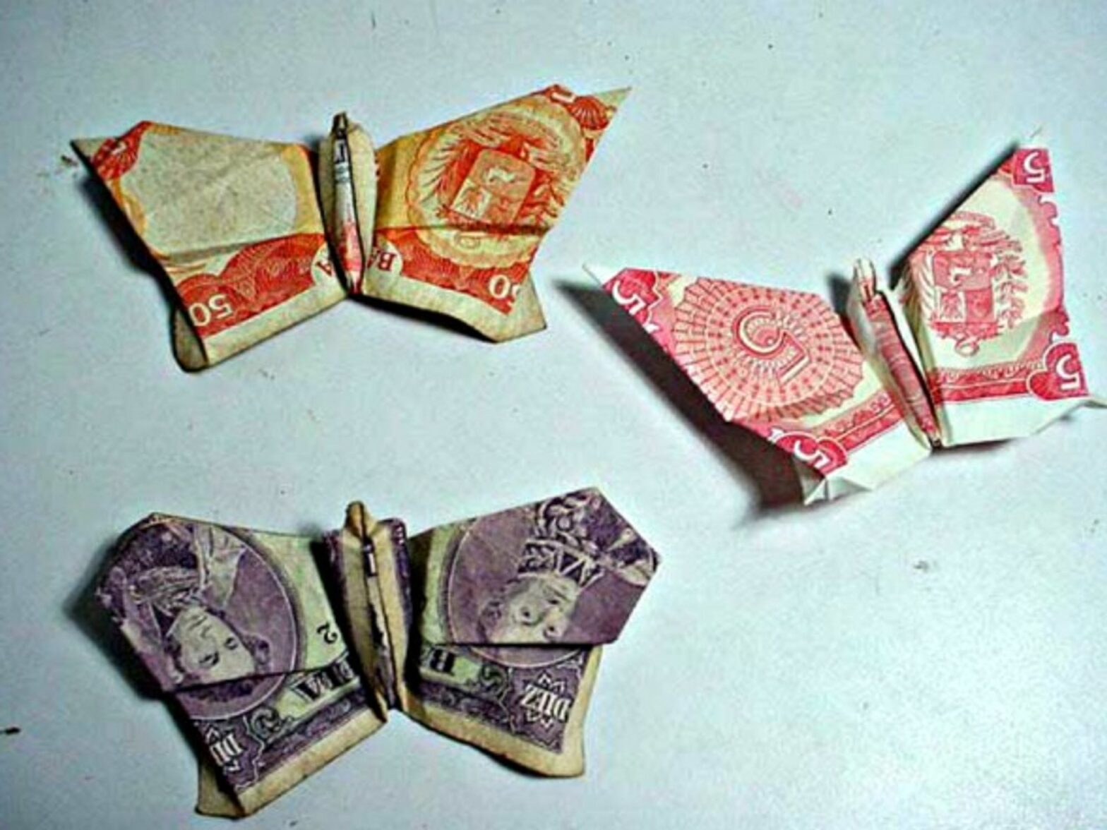 Where did the banknotes fly away?