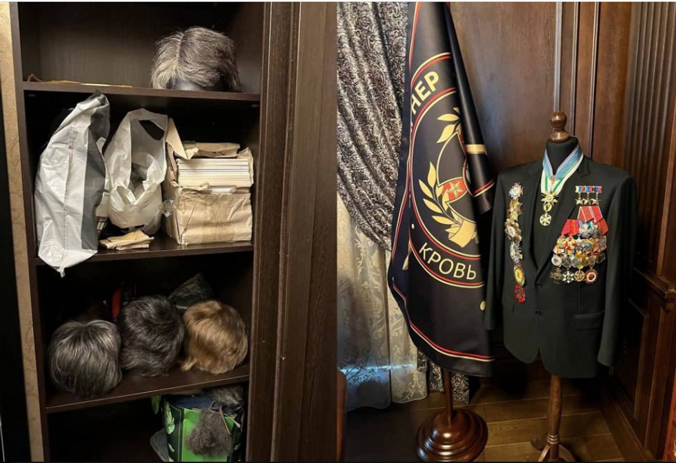 Wigs and military uniforms at the home of Wagner leader Yevgeny Prigozhin