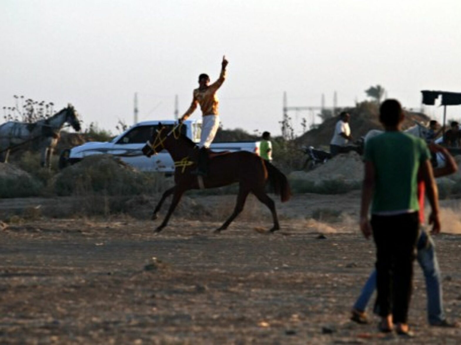 Winner of a horse race in Jabalia