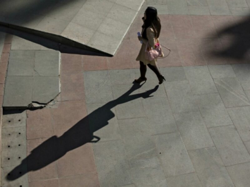 Woman walking in Beijing