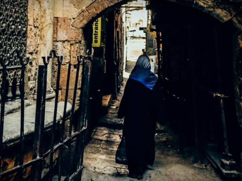 Woman walking in Cairo