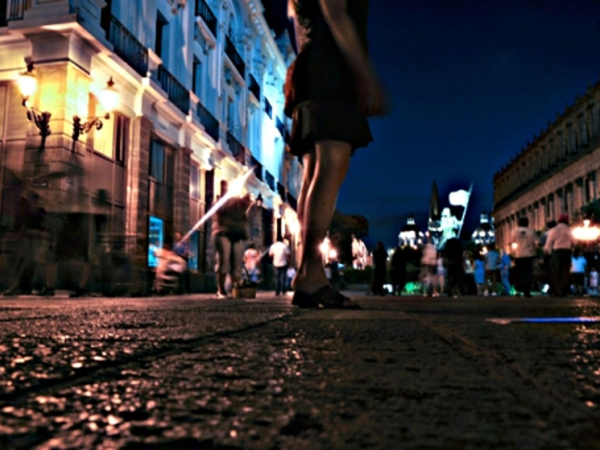 Woman walking in Guadalajara, Mexico