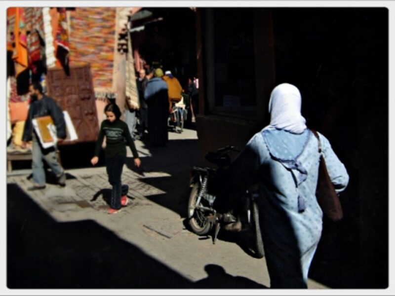 Woman walking in Marrakesh