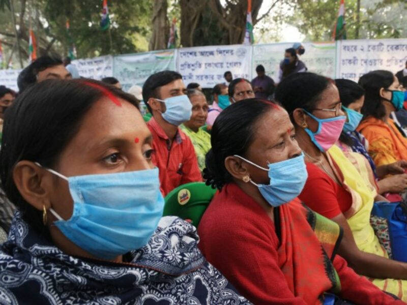 Women in Kolkata, India, protesting against the farm bills