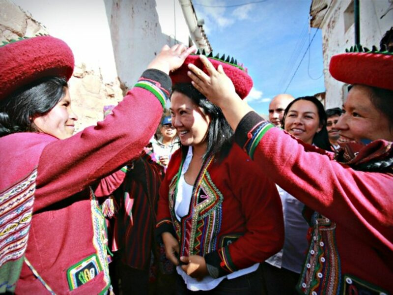 Women in traditional Inca costumes in Cuzco, Peru