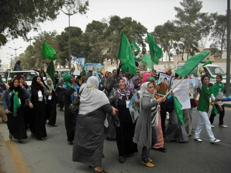 Women marching last May in Tripoli (Magharebia)