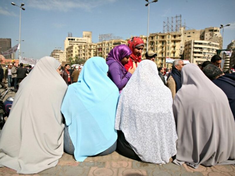 Women on Tahrir Square in February 2011