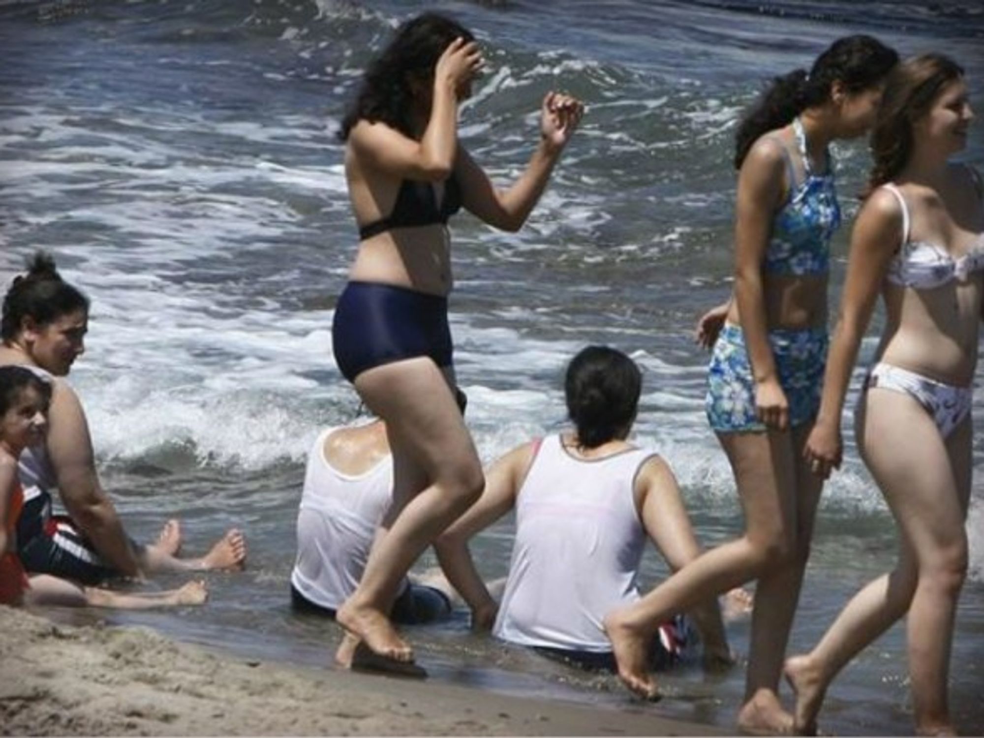 Women on the beach at Annaba, Algeria