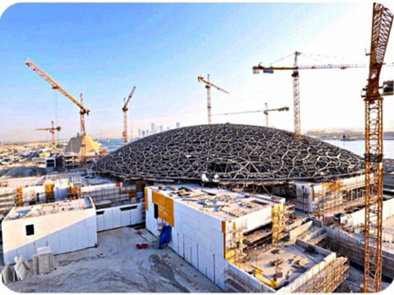 Work (of art) in progress at the Louvre Abu Dhabi