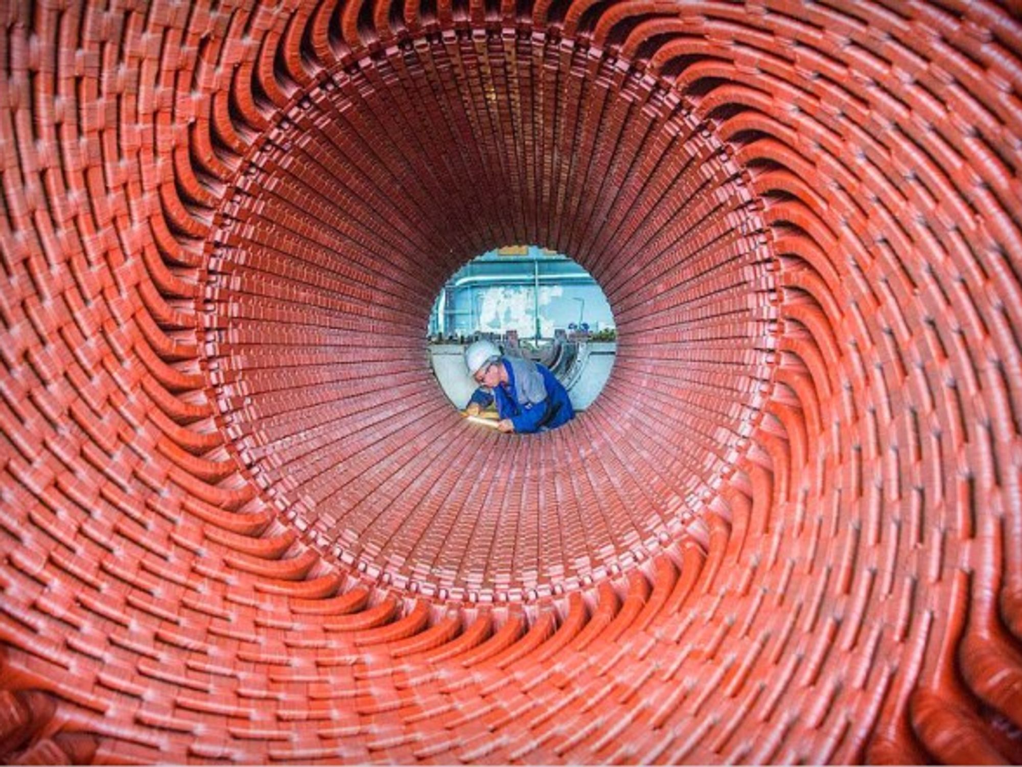 Worker at a Gazprom plant
