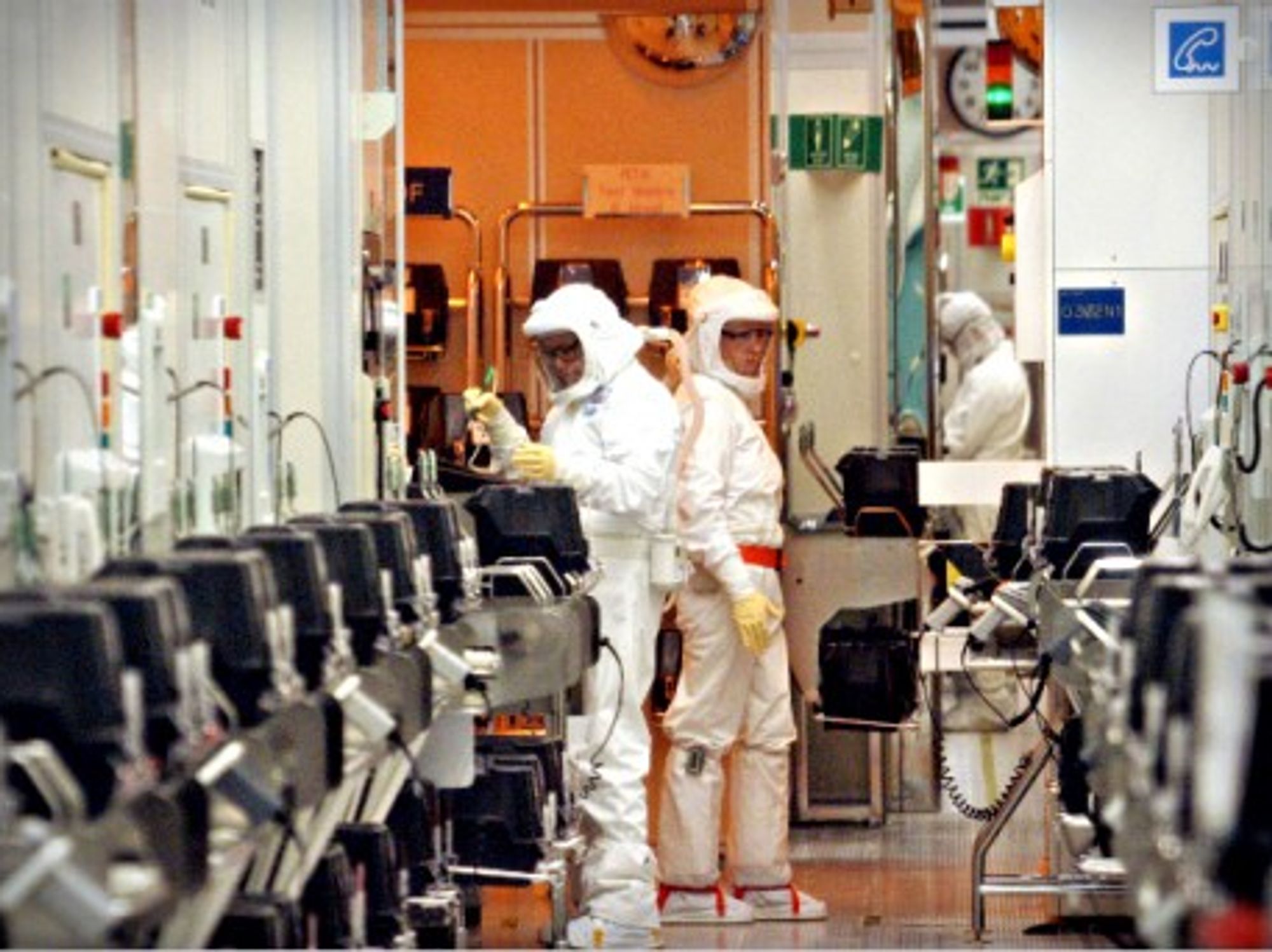 Workers at Intel's plant in Kiryat Gat