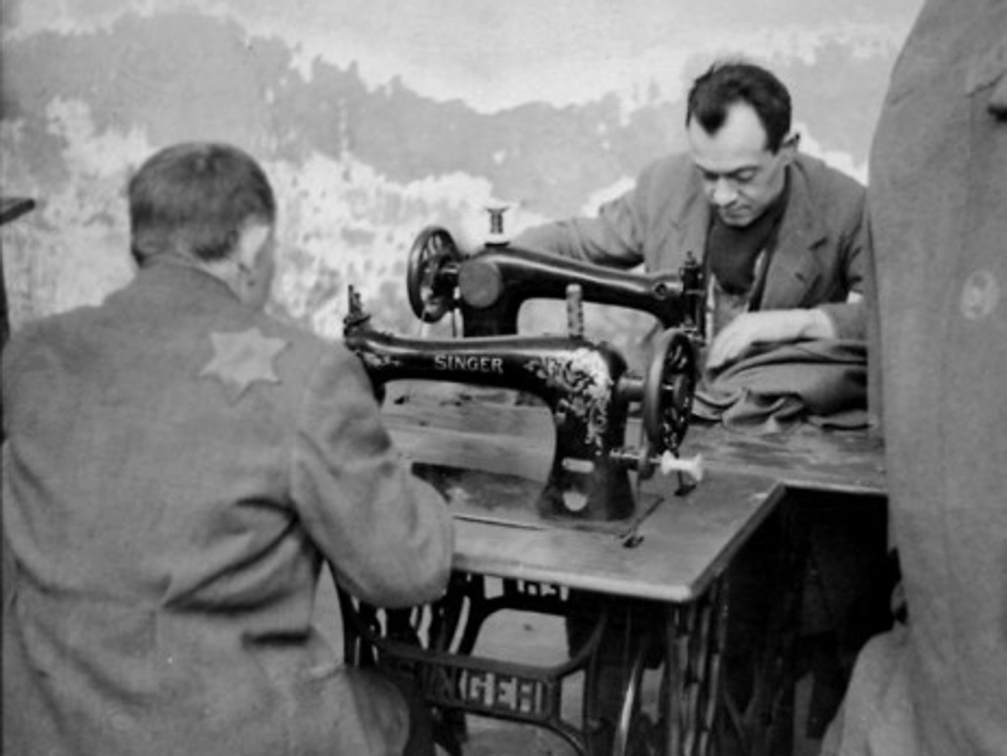 Workers in one of the clothing workshops in the Lodz ghetto