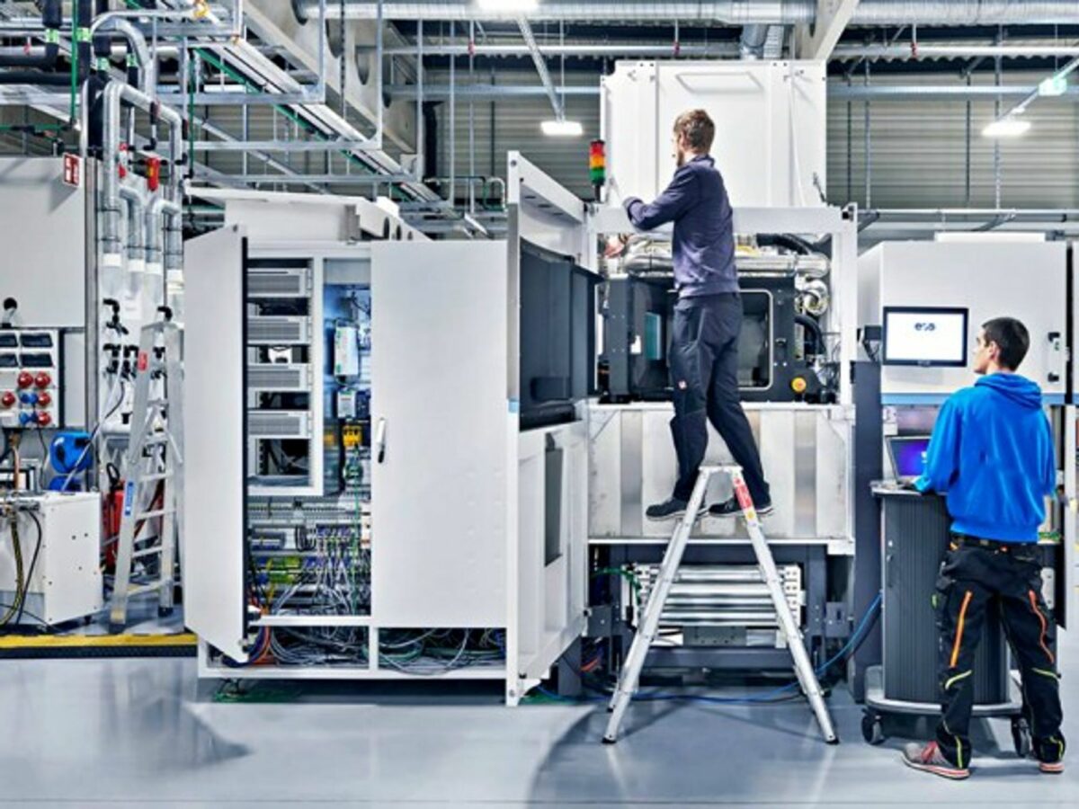 Working on 3D printers at EOS