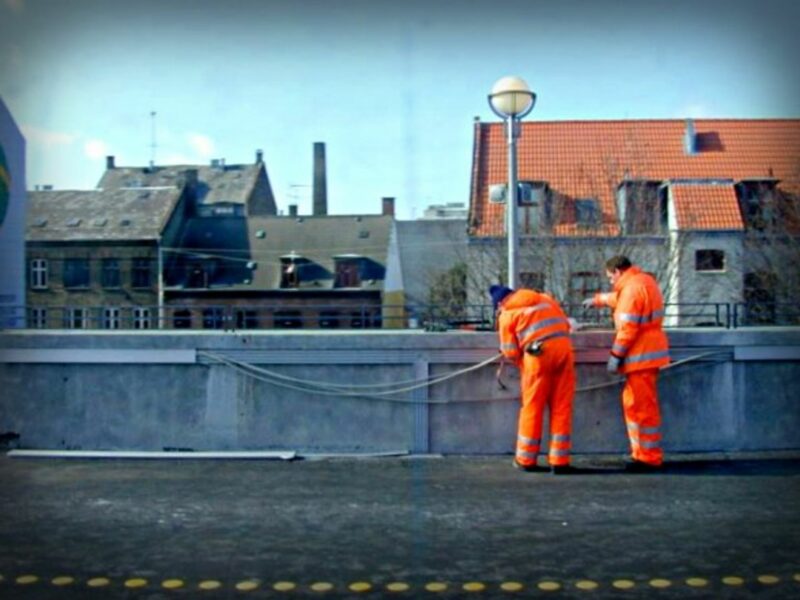 Working on the line in Copenhagen