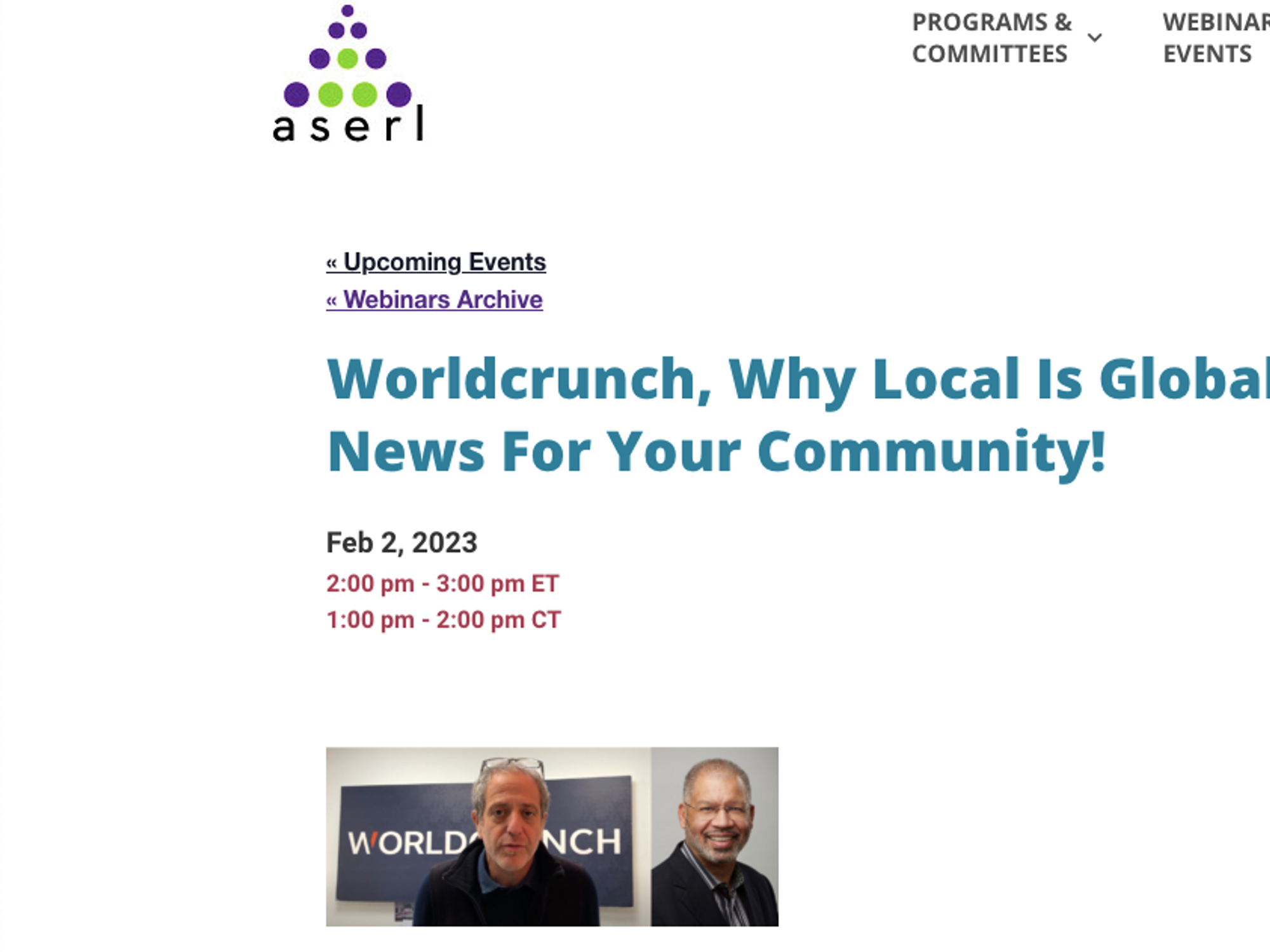 Worldcrunch Editor Jeff Israely To Discuss Future Of International News At ASERL Event