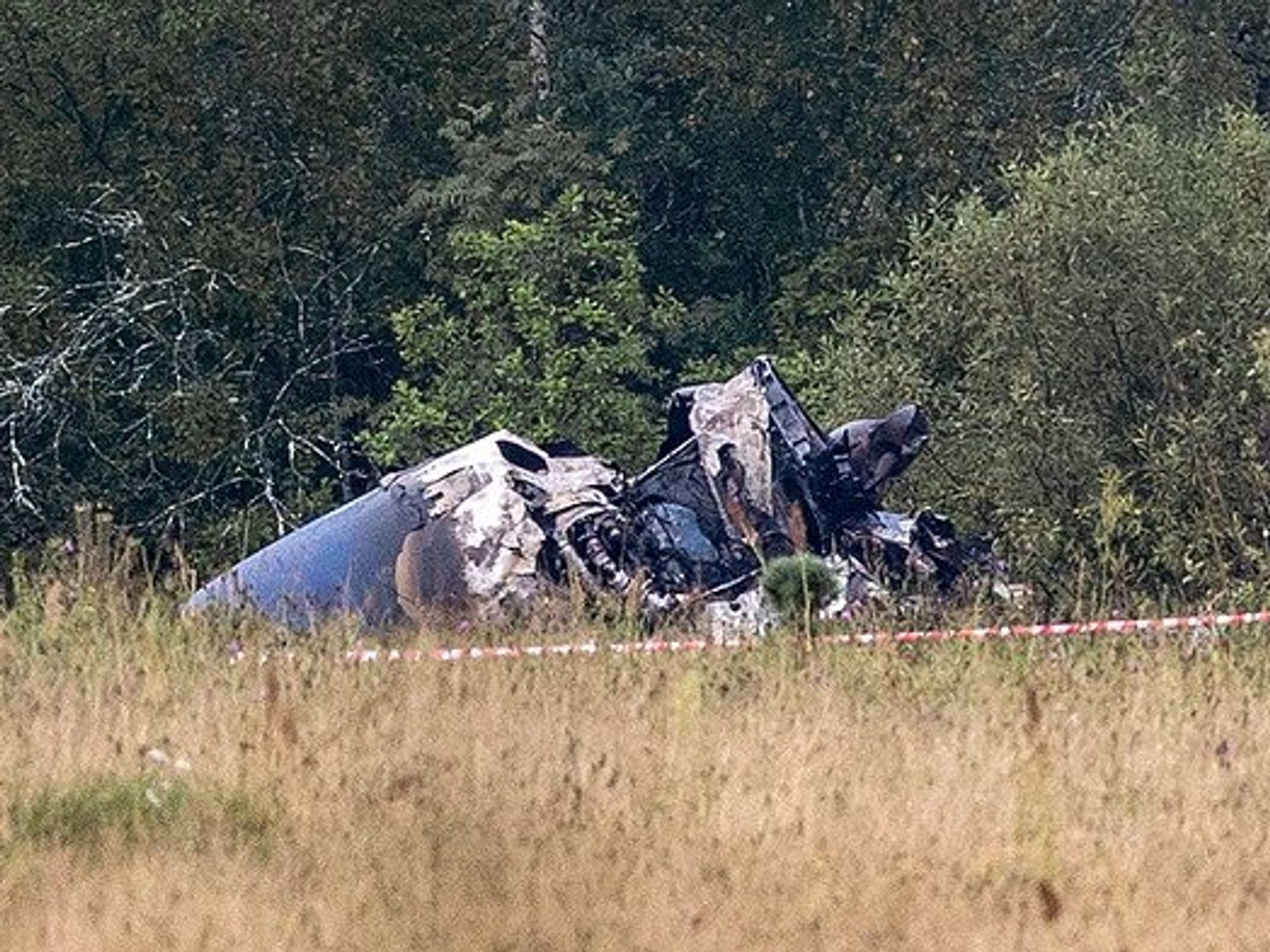 Wreckage at a crash site.