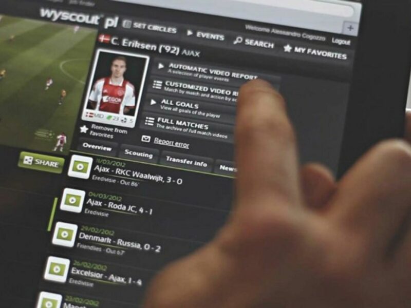 Wyscout provides a database for statistics and analysis of soccer players