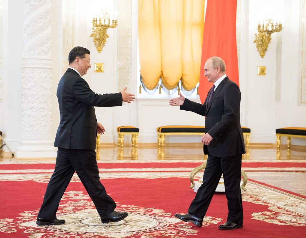 Xi Jinping meeting with Vladimir Putin in January 2020